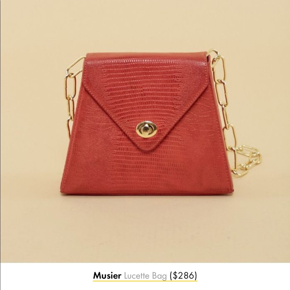 Musier Trendy Orange Triangle Bag